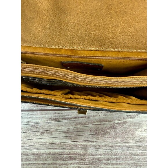 NWT PATRICIA NASH Consilina Floret Biscuit Map Print Leather Crossbody purse - Picture 14 of 17